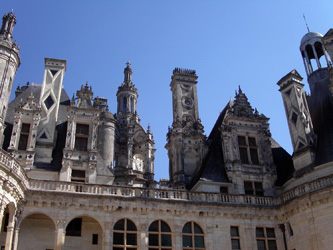 Les tourelles et clochetons du château de Chambord